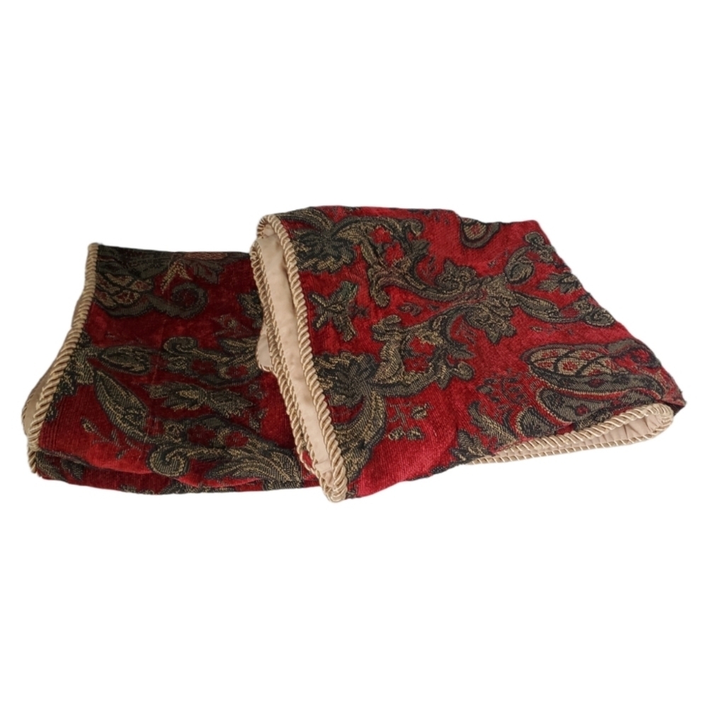 Hollander Home Set of 2 Vintage Large Tapestry Pillow Shams 38 x 50